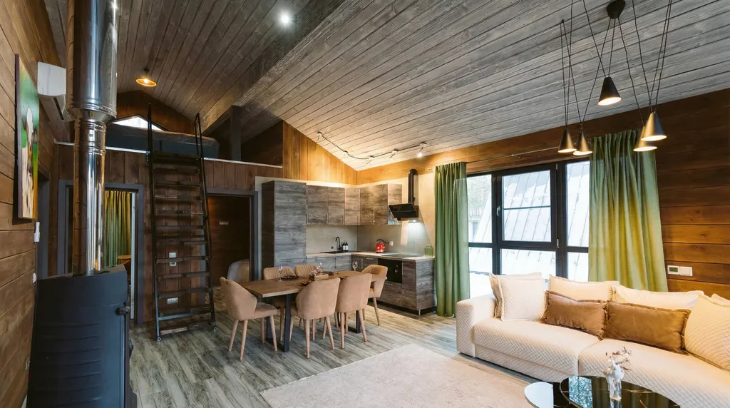 Домик с камином и кондиционером