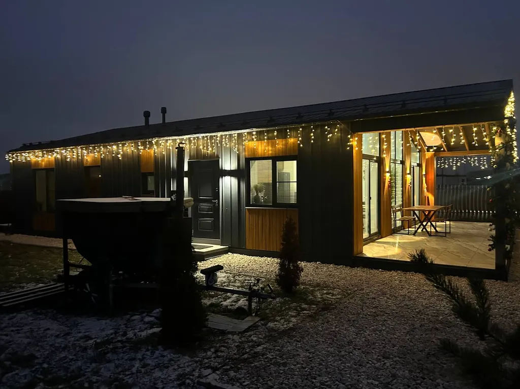 Эко-дом у озера с чаном, сауной и бильярдом