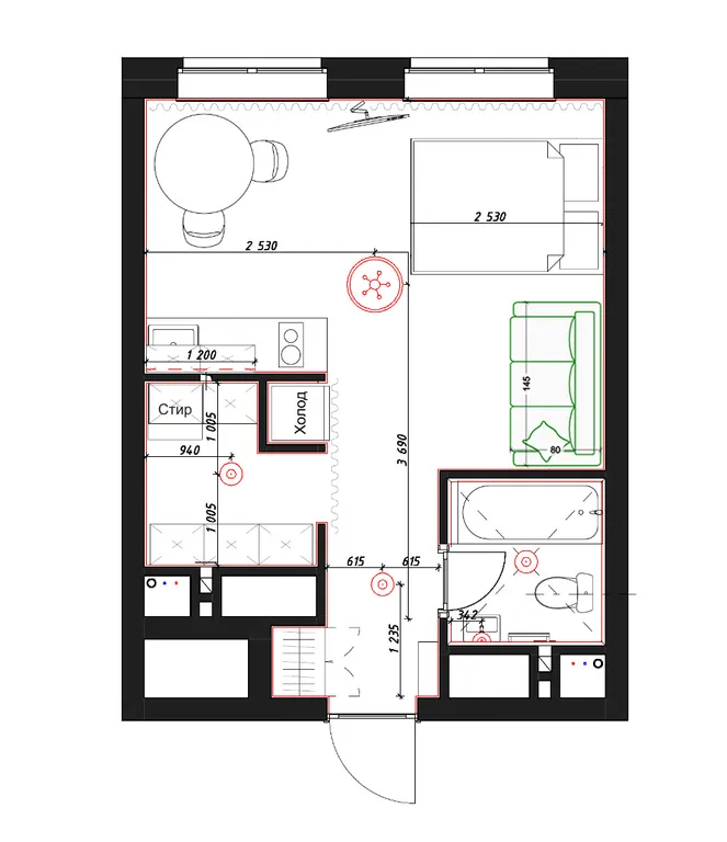Квартира Апартаменты в Сколково с кухней и гардеробной — Новоивановское