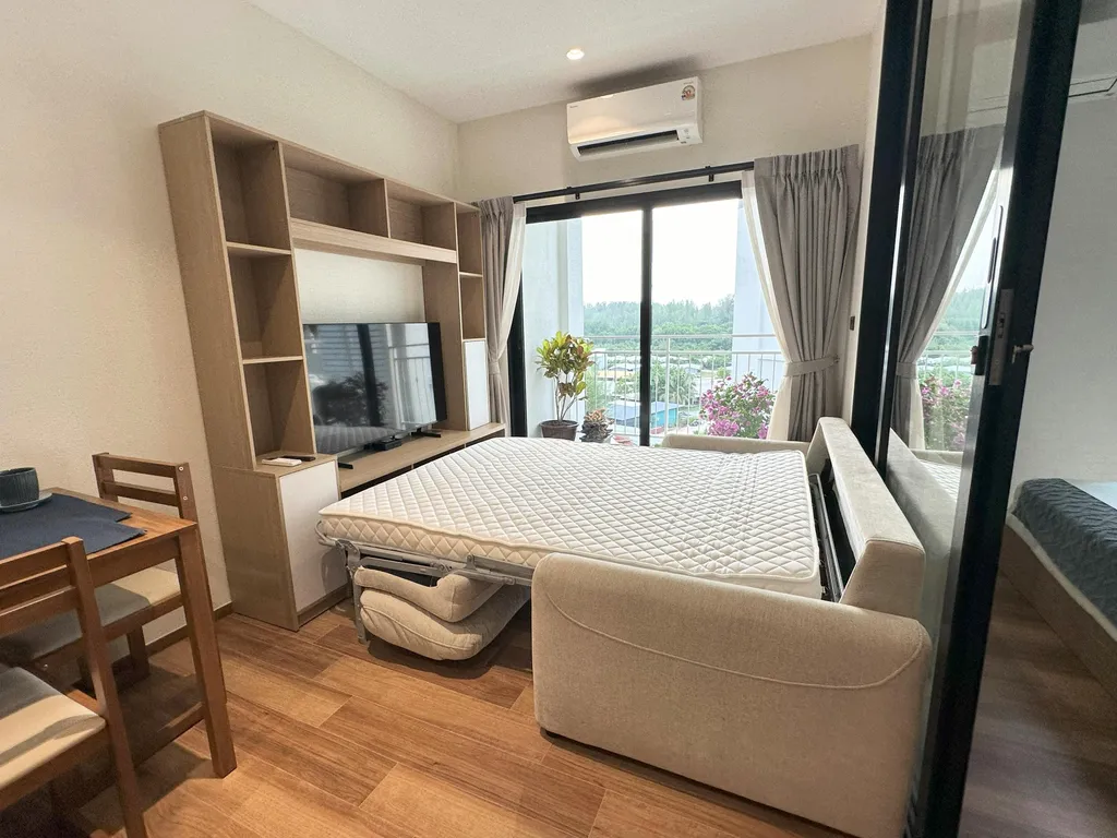 Квартира с одной спальней, пляж Наи Янг, вид на горы и бассейн 6й этаж