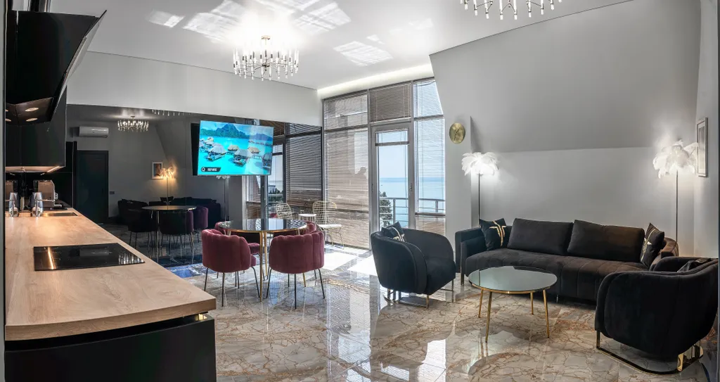 Квартира Пентхаус с видом на море и доступом на пляж отеля 5 звёзд — аренда посуточно в Сочи