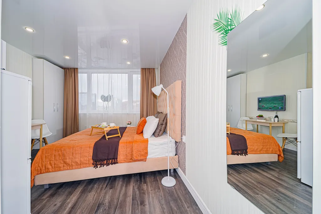 Удобная локация в самом центре с панорамой на город и арену