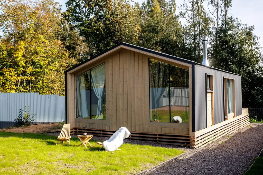 Дом Мая у озера с баней на дровах