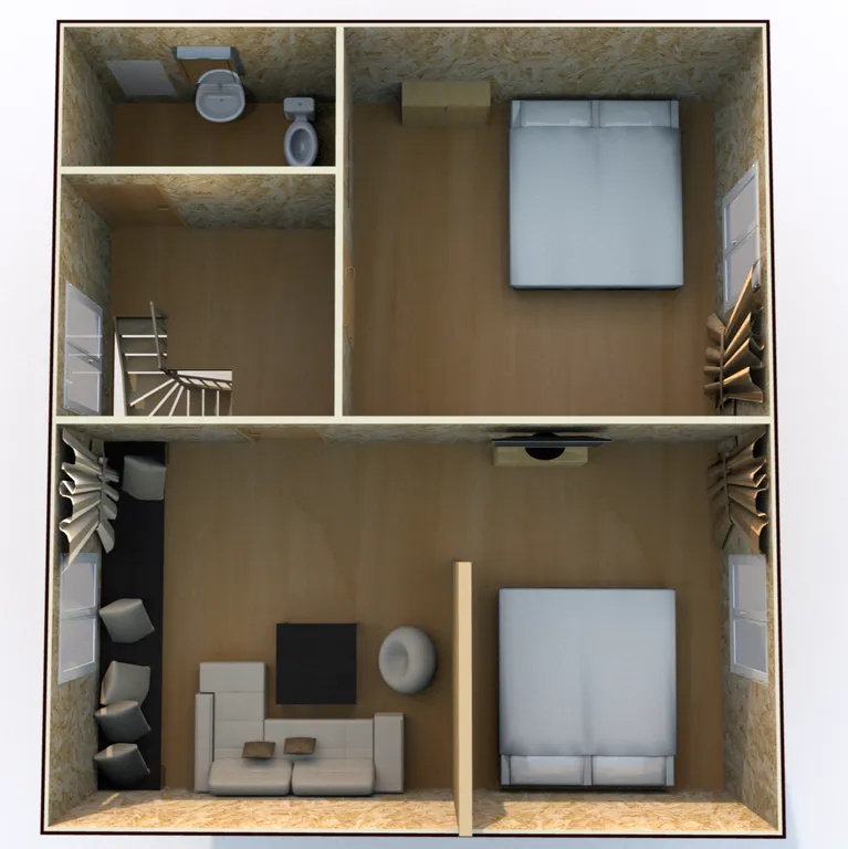 Дом Rustic с сауной