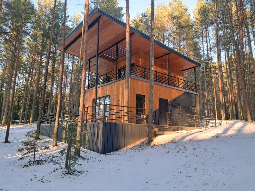 Коттедж Уютный большой дизайнерский дом в лесу Селигера на берегу озера Волго — Турбаза Чайка