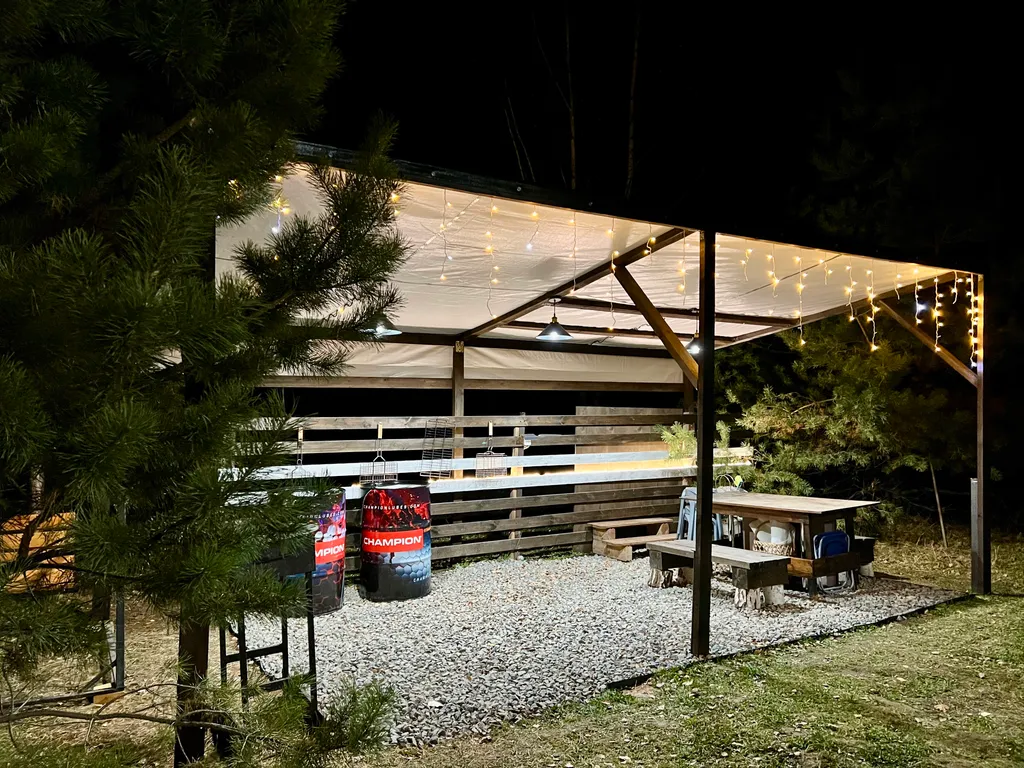 Стильный барн в соснах