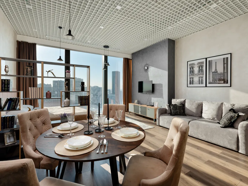 Neva Shedar 28 этаж 51 м2 панорамный вид на город. Шикарный закат.