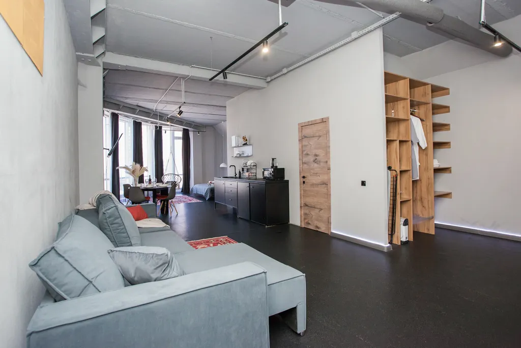 Апартаменты с панорамным окнами с видом на город