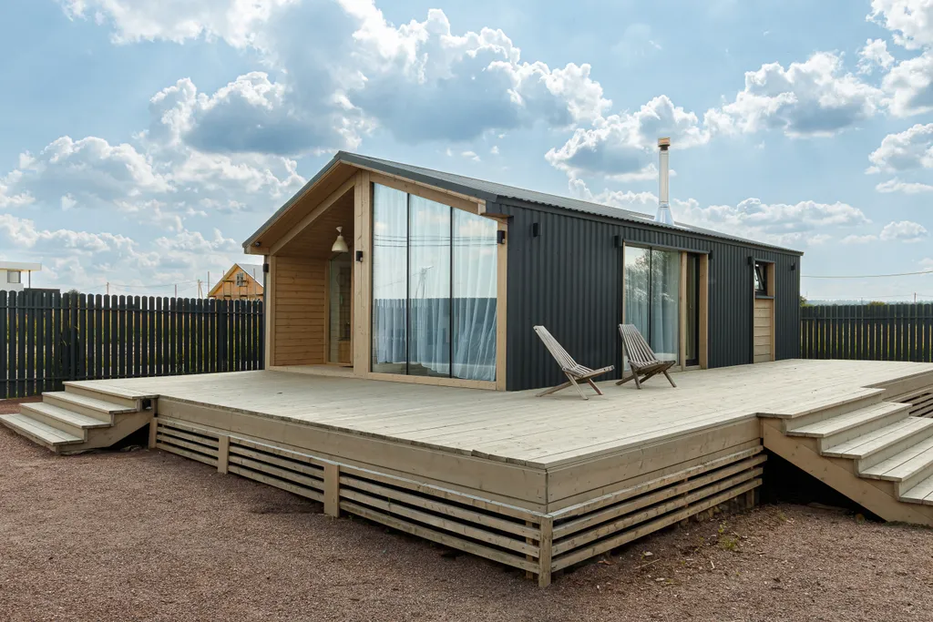 Семейный дом с костровой зоной и баней