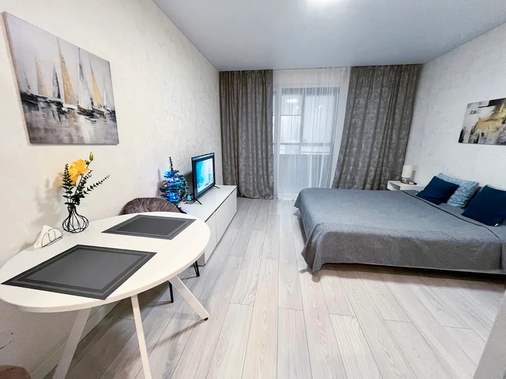 Квартира Квартира Студия с парковочным местом у аэропорта и ЭкспоФорума — Шушары