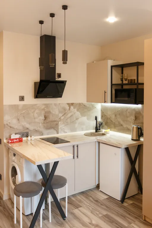 Уютная студия с дизайнерским ремонтом