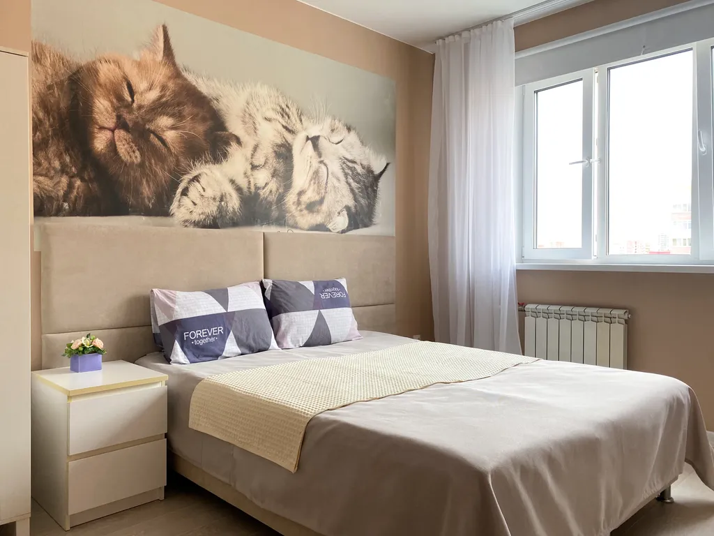 Большая семейная квартира до 5 гостей рядом с Волгой