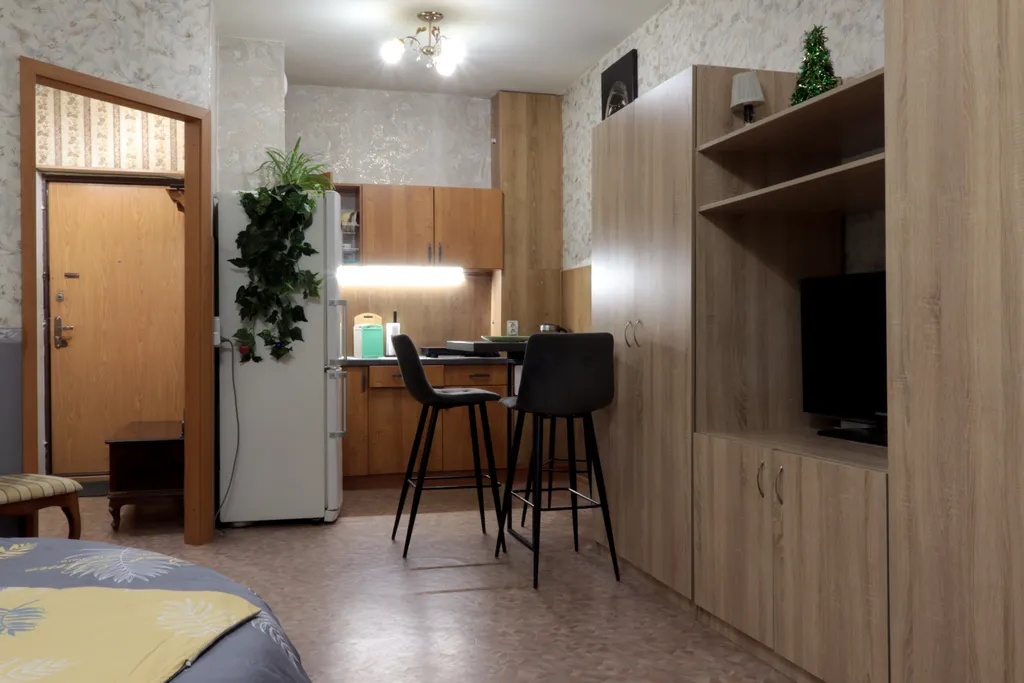 Квартира Квартира Уютная студия с круглой кроватью — Санкт-Петербург