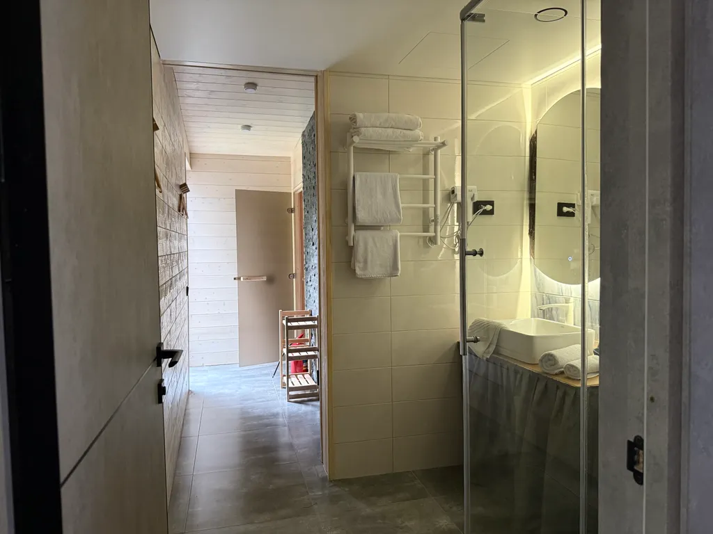 Уютный А-фрейм Ручей с баней и чаном