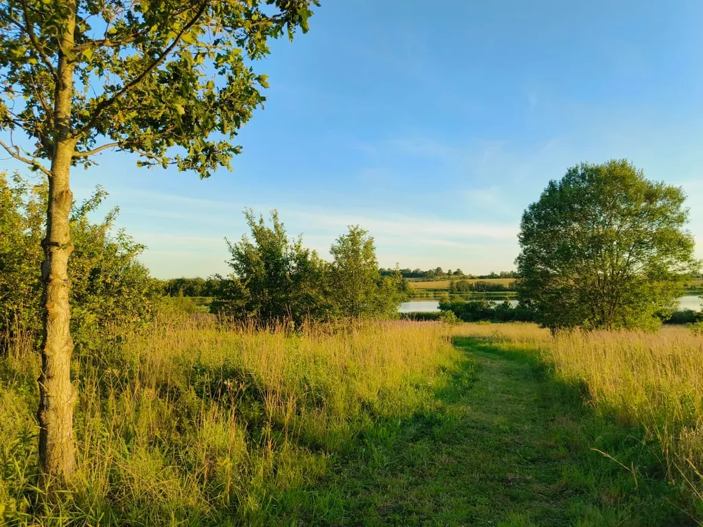 Дом в тихой деревне у озера