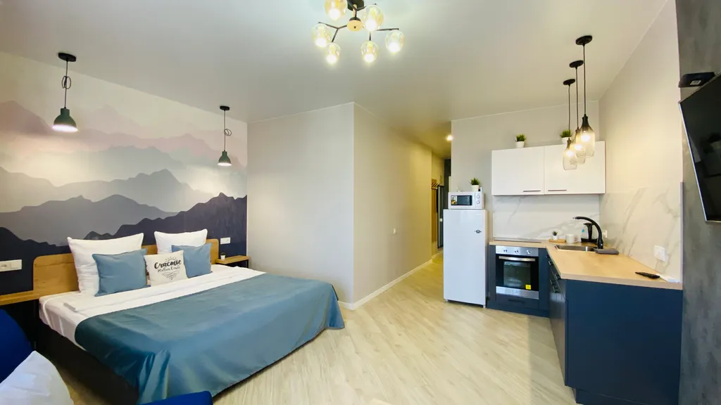 Дизайнерская студия Бизнес с красивым видом на город