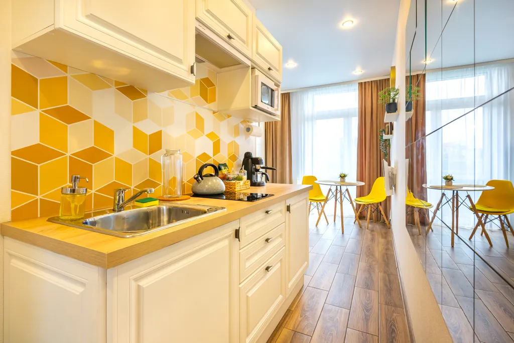 Апартаменты с балконом riverside в центре