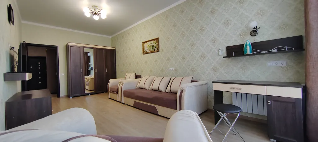 Квартира Новая уютная квартира с балконом на первой береговой, комфорт класса — Геленджик