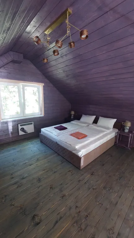 Барнхаус в лесу с розовой гостиной