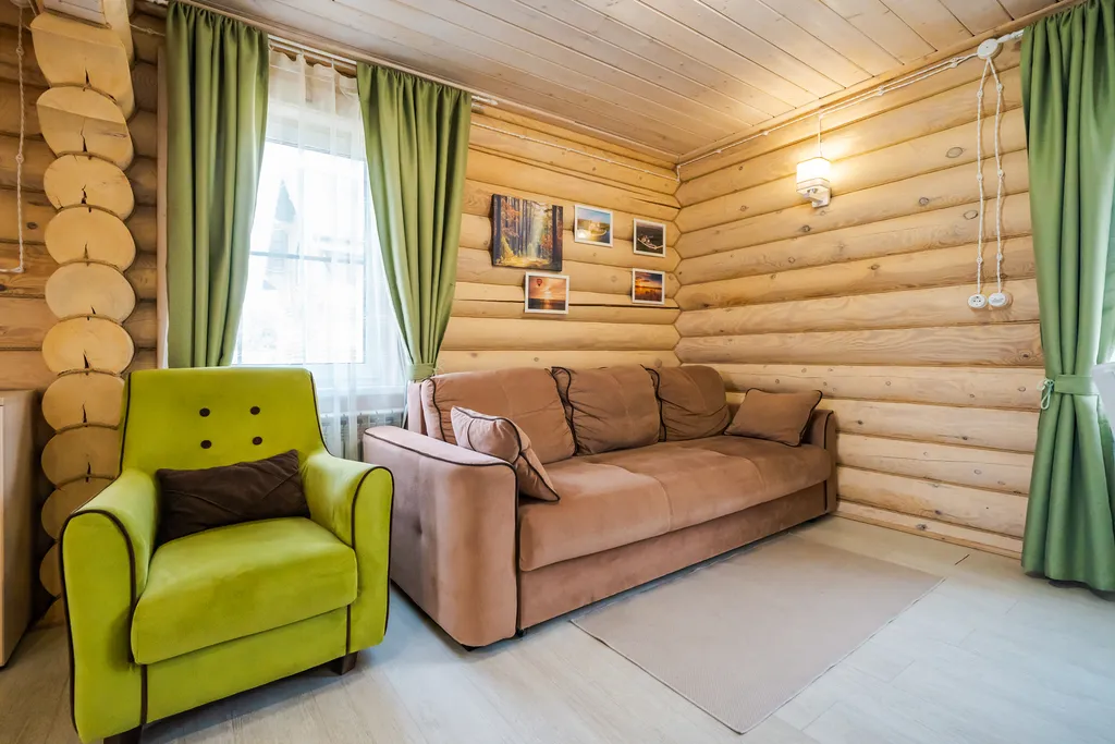 Уютные апартаменты 65 м² c 2-мя спальнями в деревянном доме