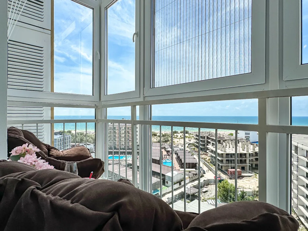 Квартира Квартира Студия с потрясающим видом на море на первой береговой линии — Анапа