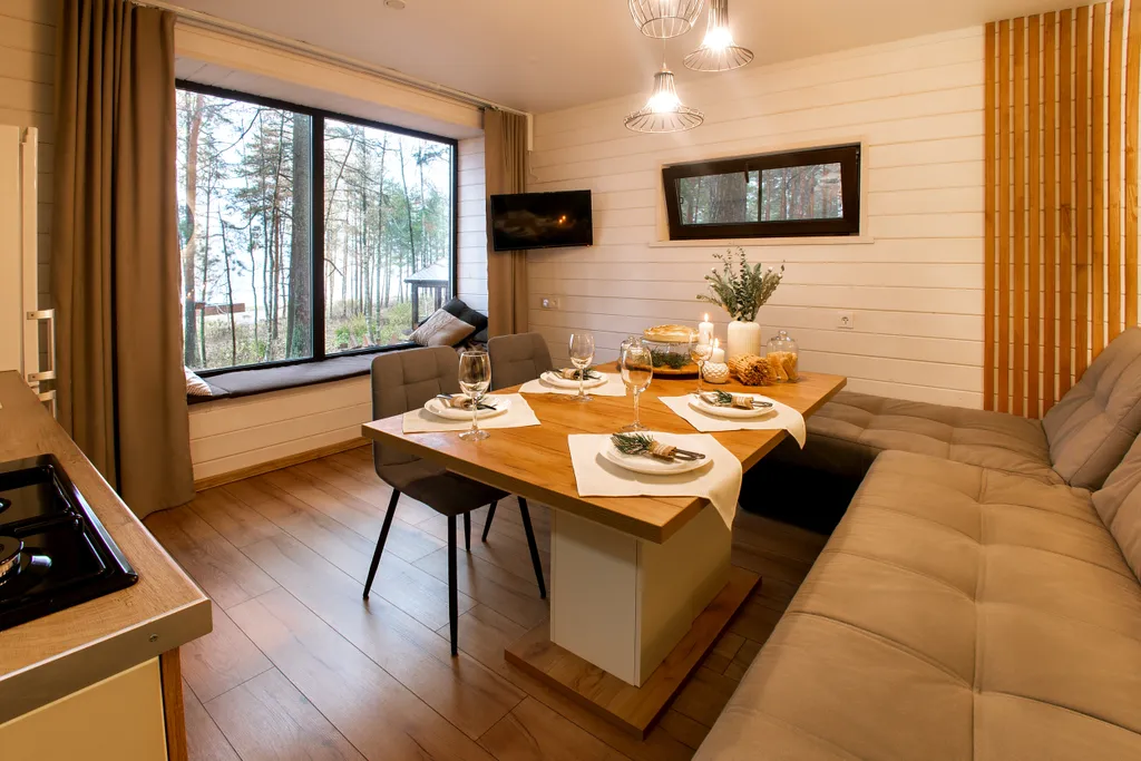 Панорамный дом с двумя спальнями на берегу Волги