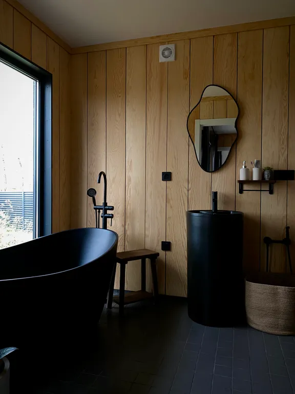 Скандинавский дом с джакузи, сауной и видом на живописное поле