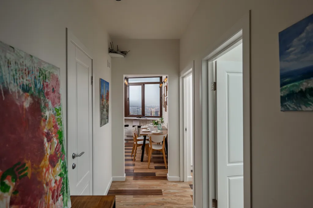 Двухкомнатная квартира с видом на город