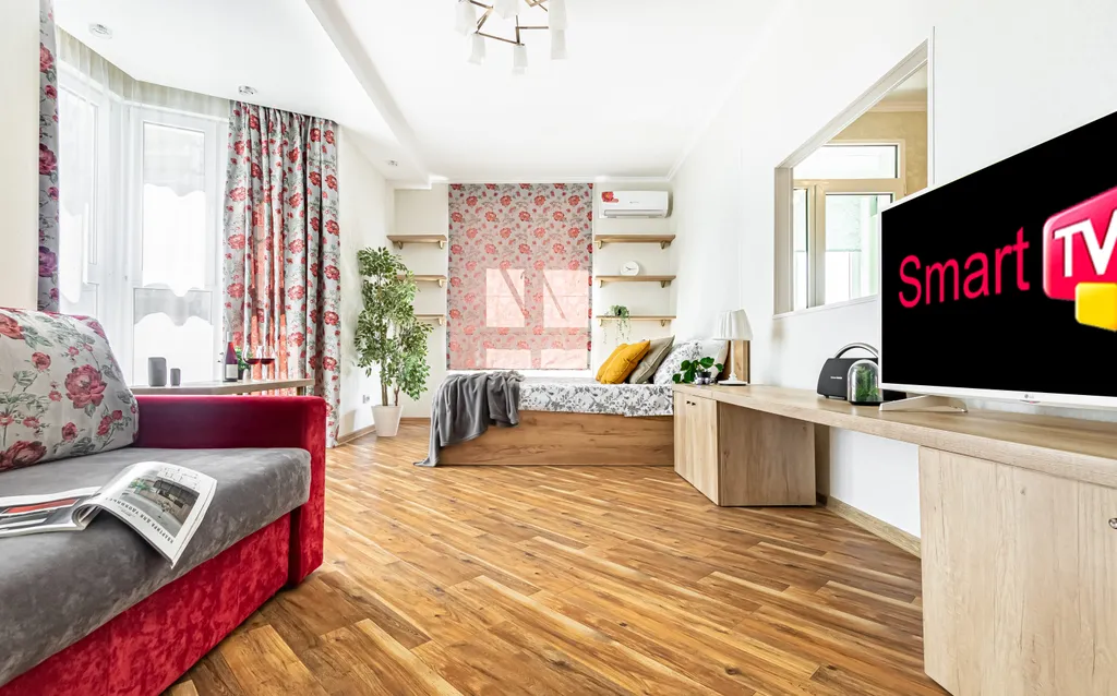 Квартира Квартира стиль и спокойствие, ортопедический матрас, smart tv и панорамное окно — Краснодар