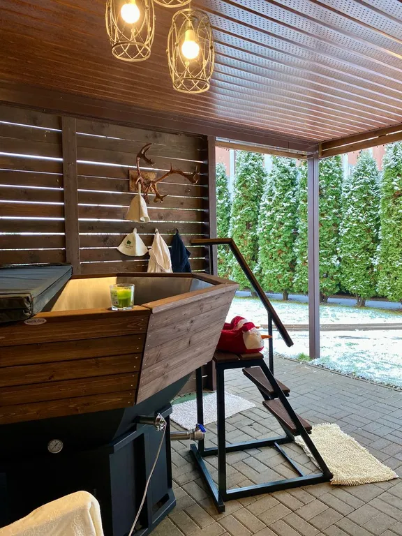 Коттедж рядом с Минском с финской сауной, купелью и банным чаном