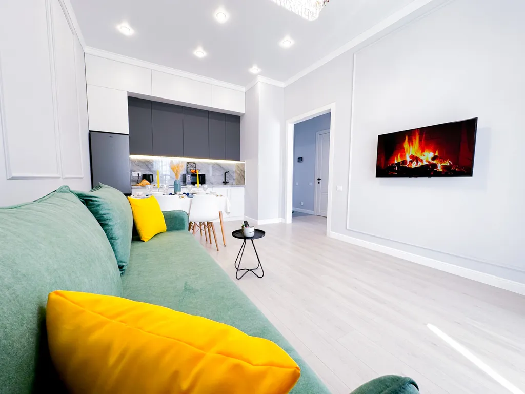 Уютный апартамент с видом с 22 этажа на город