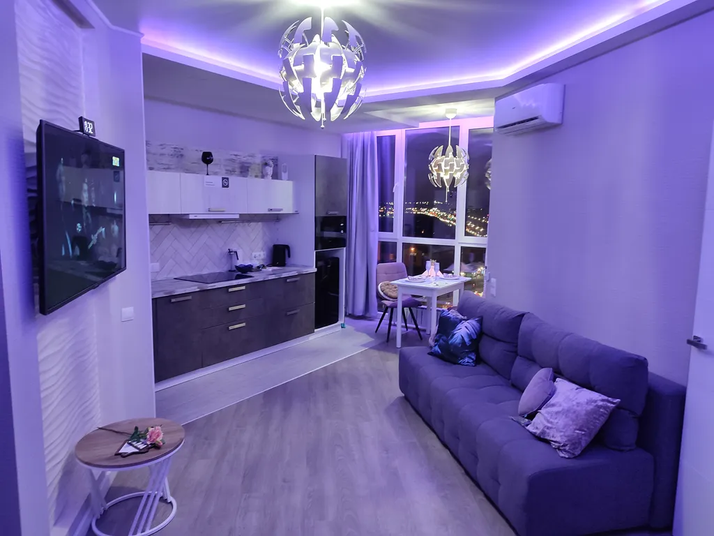 Дизайнерская 1-комнатная квартира с видом на город и парк