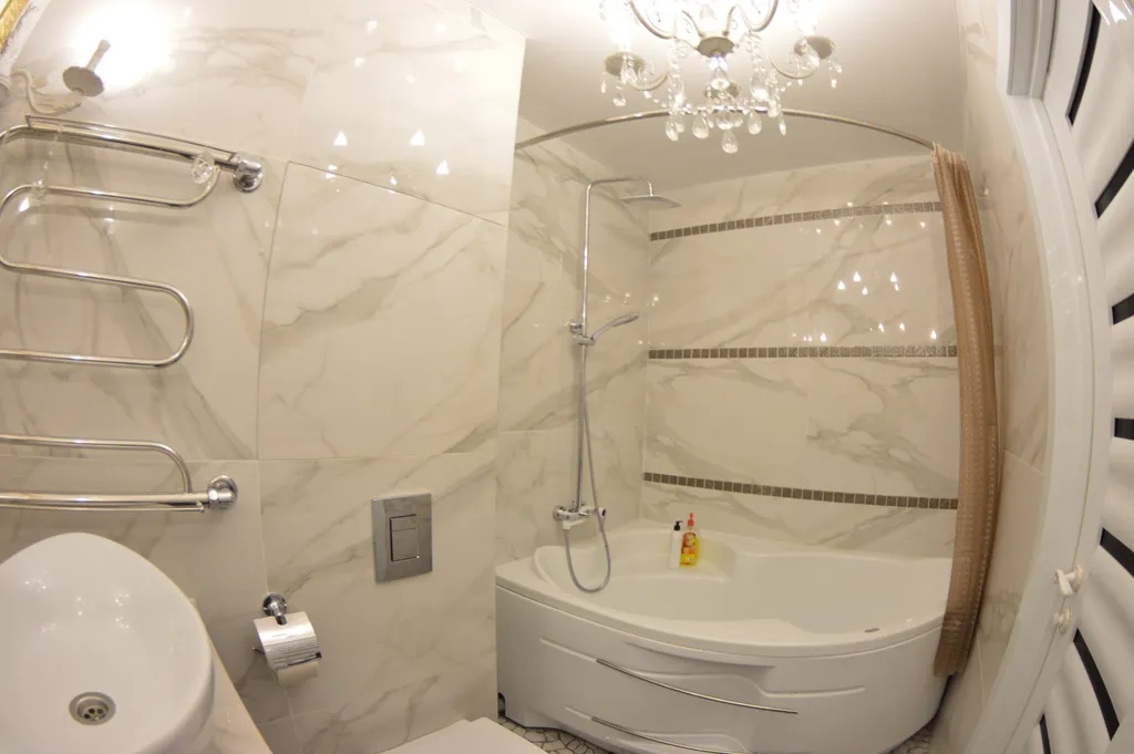 Квартира в центре с круглой кроватью в элитном ЖК