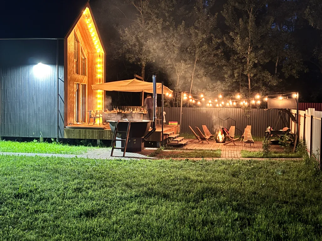 Коттедж Прекрасный дом-БАРН с большой террасой и банным чаном — Ногинск