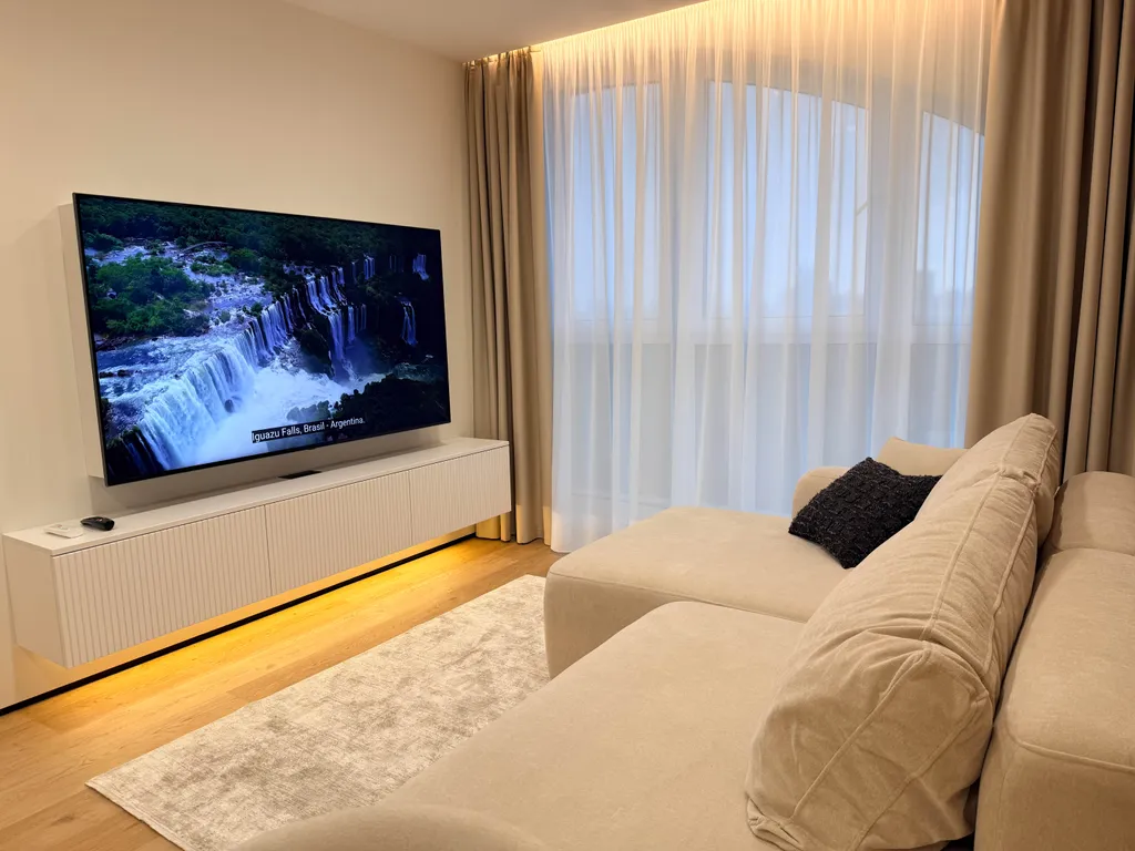 Стильная квартира в стиле Japanди возле парка, паркинг, метро, Netflix