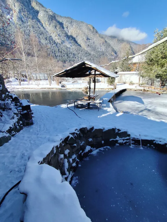 Коттедж Дом с баней и озером — Теберда