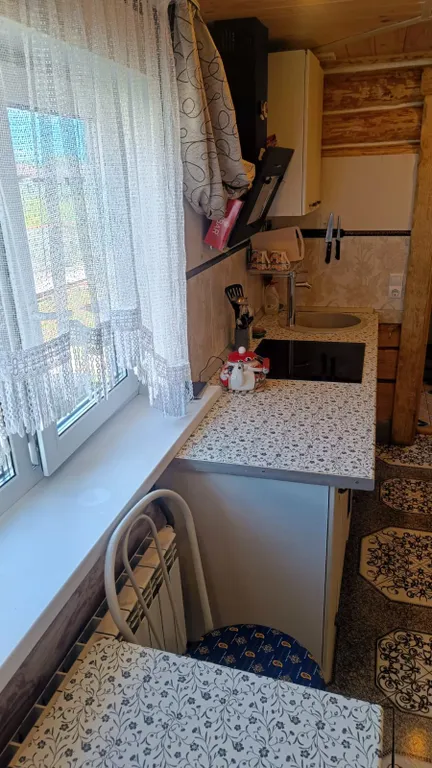 Домик около озера и леса