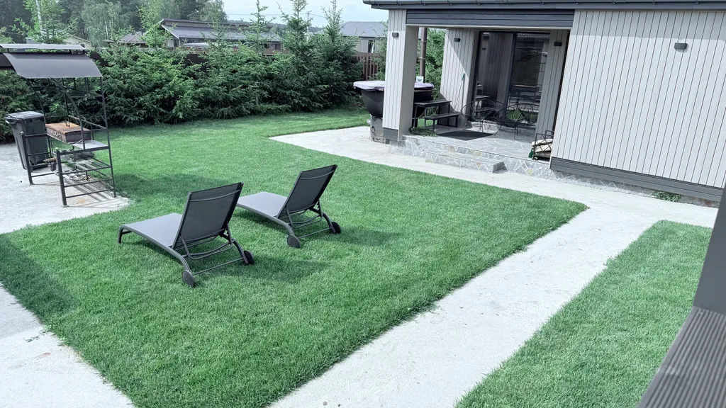 Дом с баней, сибирским чаном и теплой панорамной беседкой