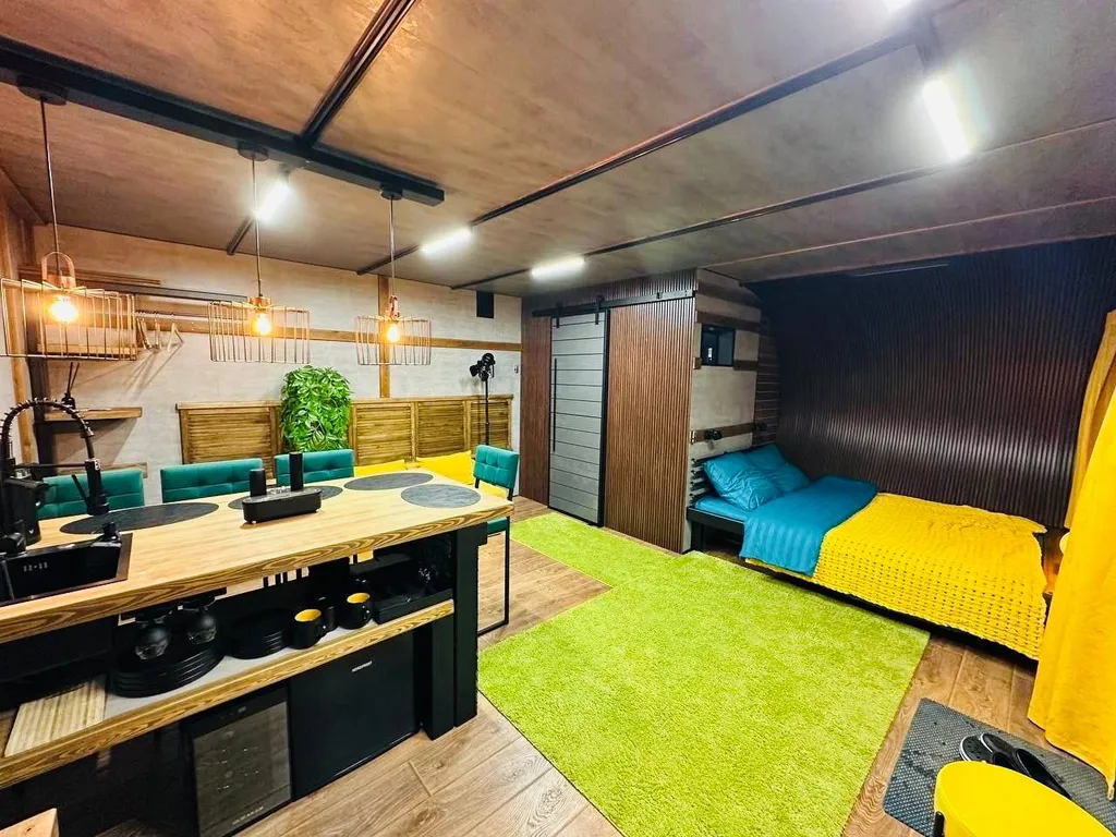 Дом 30m2 — чан, панорамные окна, вид на Байкал