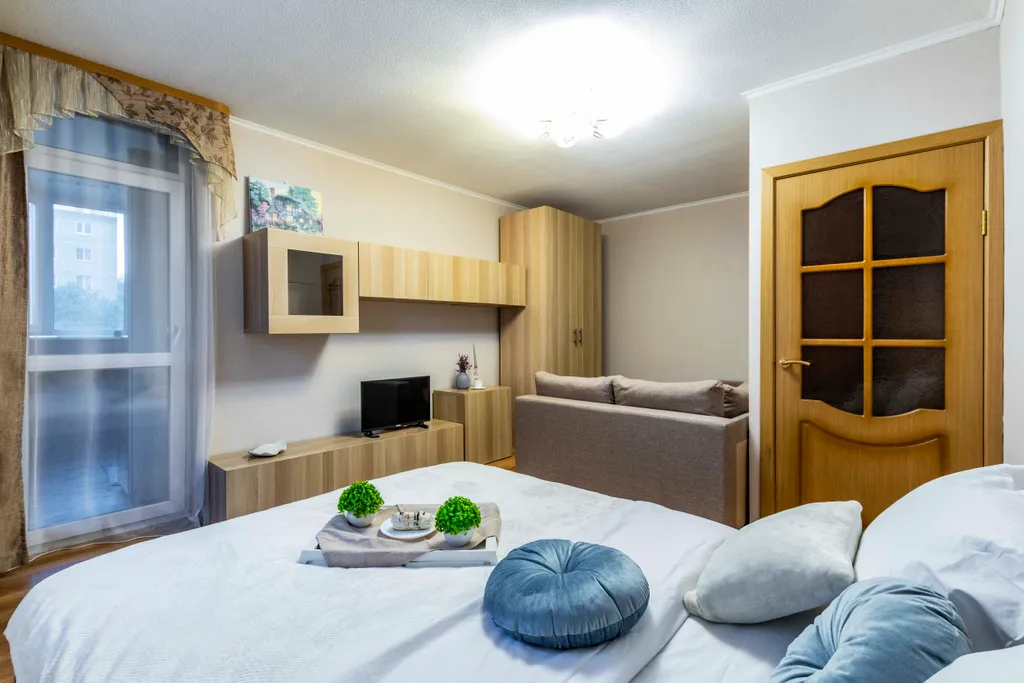 1комнатная квартира с лоджией для 4-х гостей