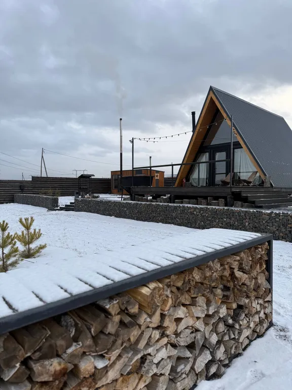 Уютный домик за городом с баней и горячим чаном