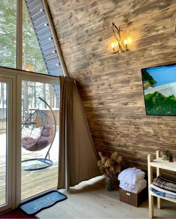 Pine house А-frame домик