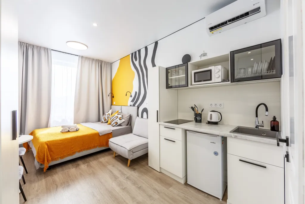 Квартира Квартира Отличная студия на метро Спартак — Москва