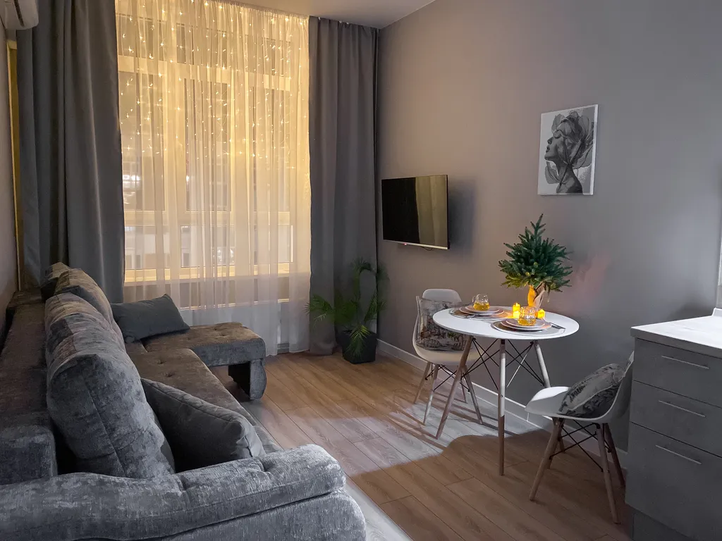 Студия с видом на город