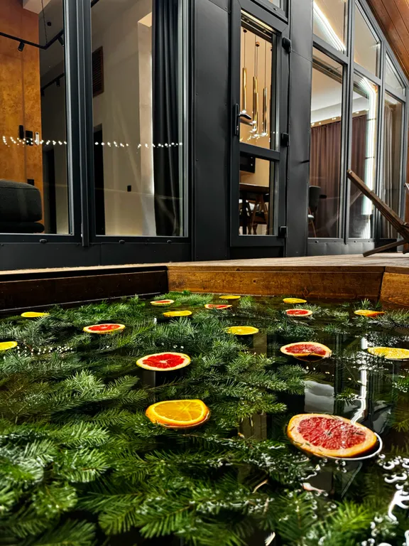 Дом GOLD с чаном на террасе