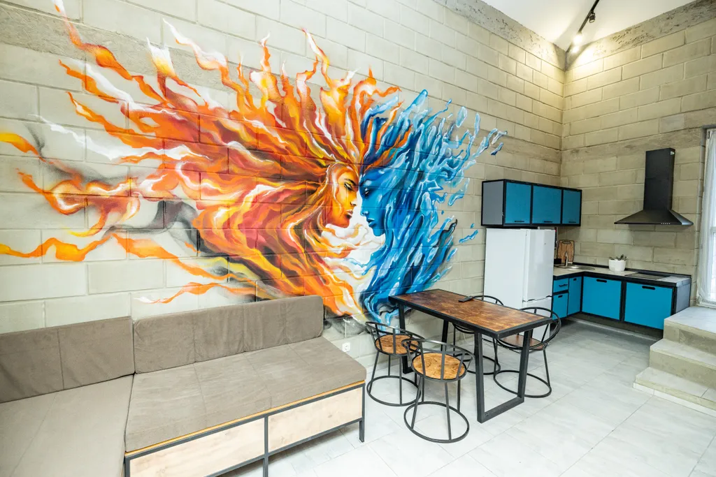 Двуxурoвнeвая студия с сауной Oгонь-Вода