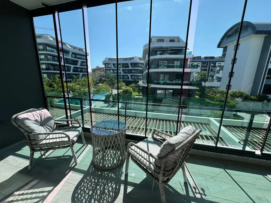 Светлая 1+1 квартира с балконом Sol garden residence — аренда посуточно в Аланья