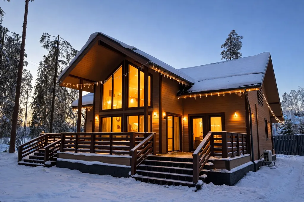 Коттедж Новый дом в лесу с финской сауной рядом с озером — аренда посуточно в Медный Завод