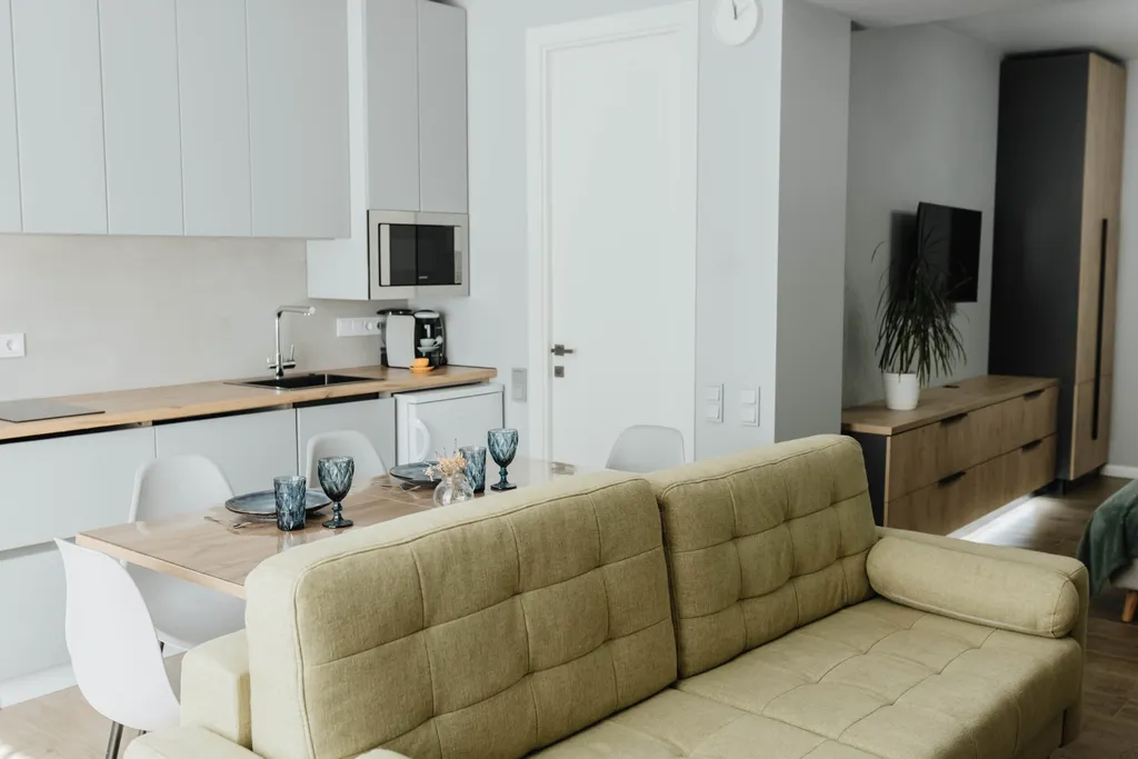 Апартаменты в спальном районе рядом с центром города