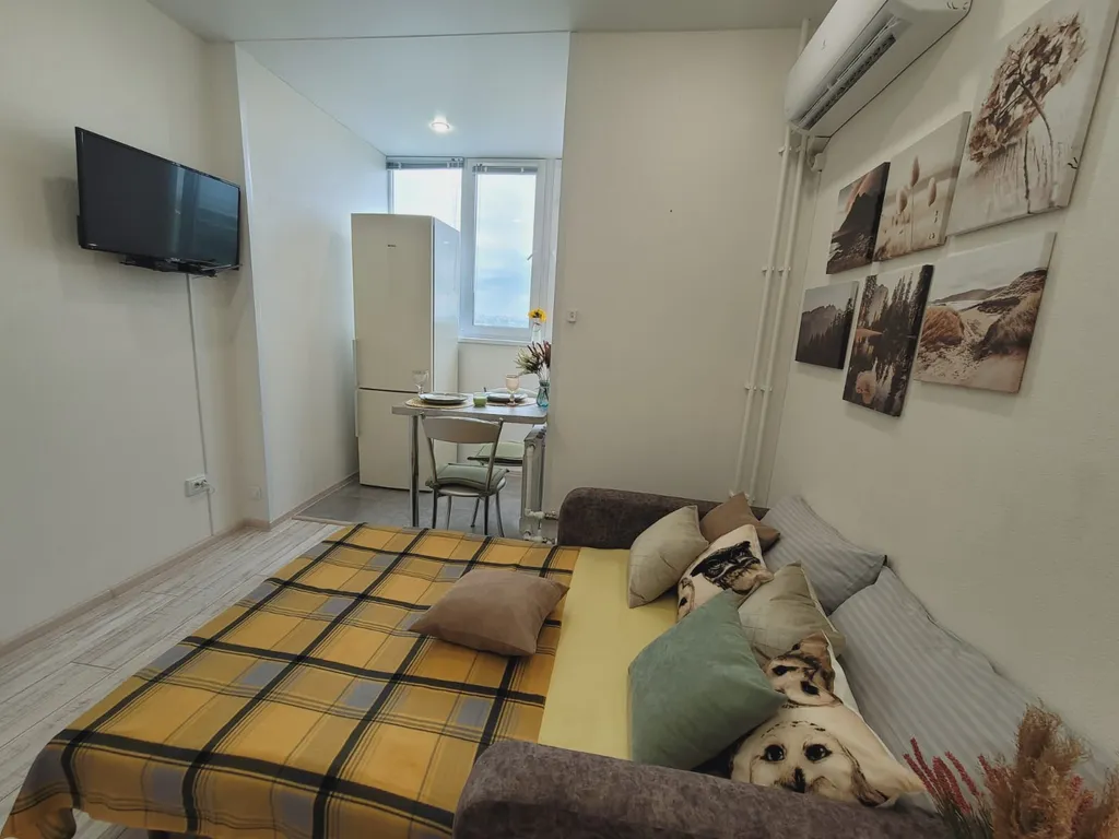 Квартира Уютная студия у парка молодежный с видом на реку — аренда посуточно в Ульяновск